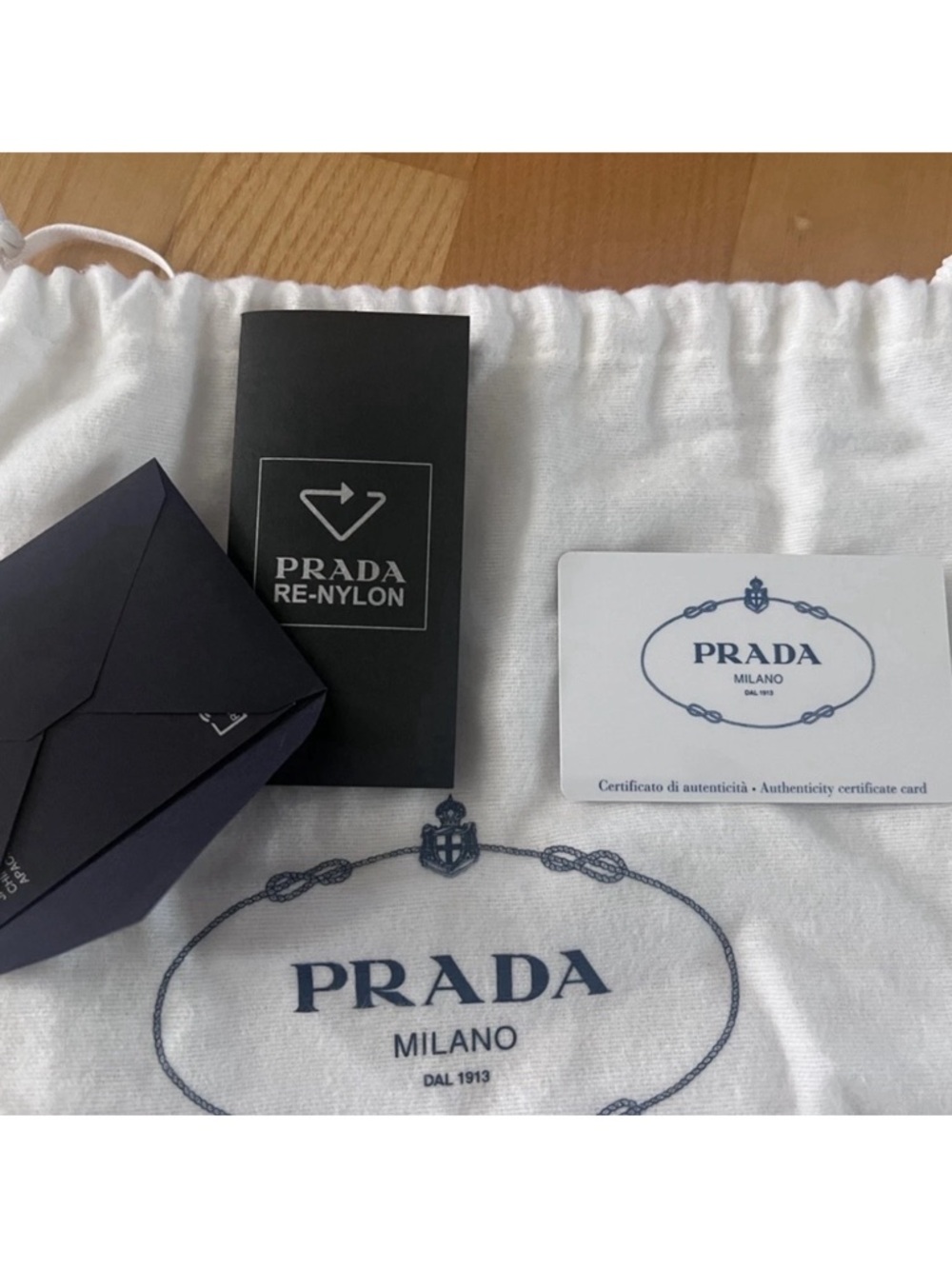 Prada Small Shoulder Bag in Light Beige Nylon - Picture 11 of 11